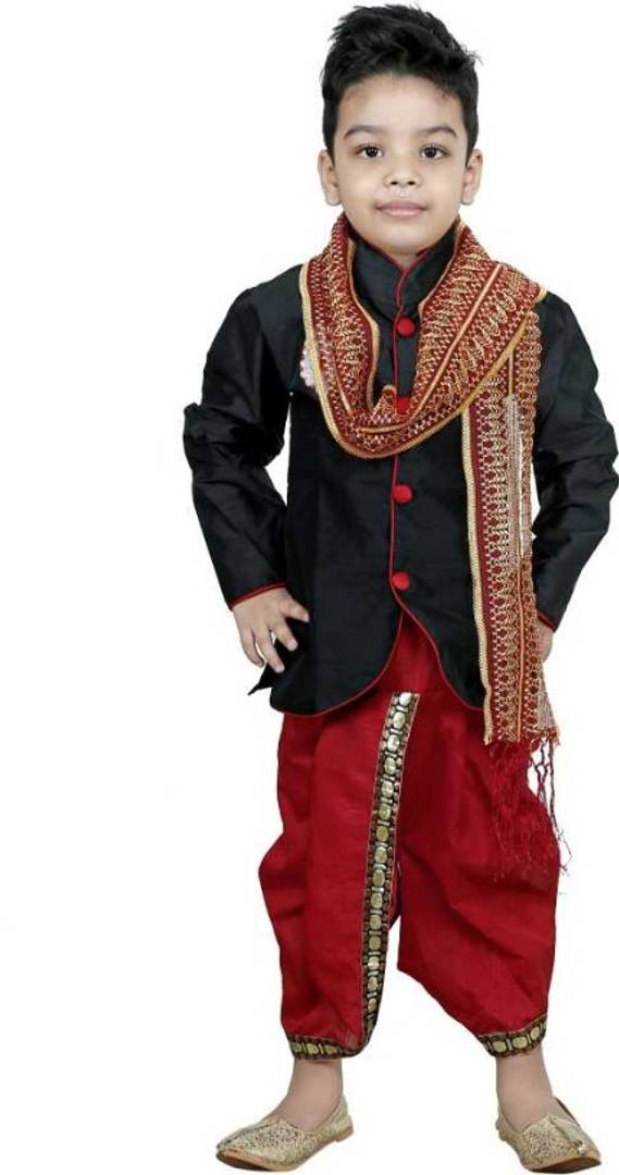Boys Festive & Party Kurta, Dhoti Pant & Dupatta Set