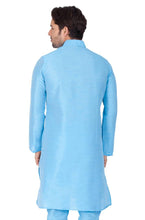 Load image into Gallery viewer, Men&#39;s Blue Cotton Silk Kurta