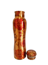 Load image into Gallery viewer, Health Mechanic Curved Leaf Copper Bottle 1000Ml