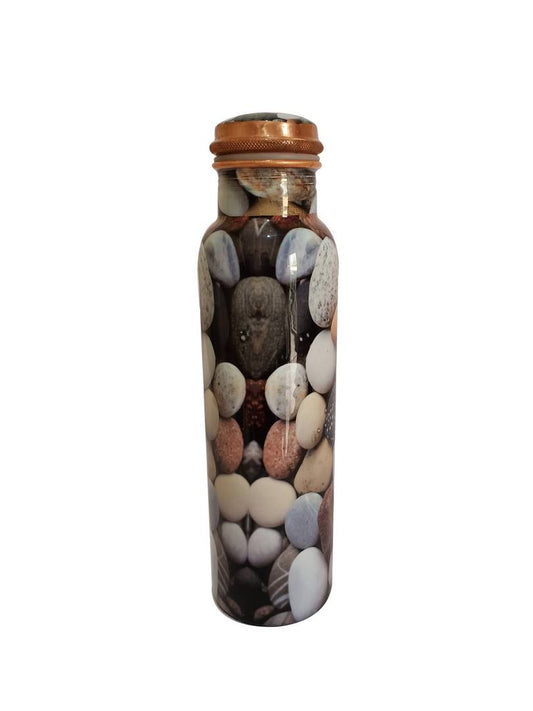 Health Mechanic Stone Printed Copper Bottle 1000Ml