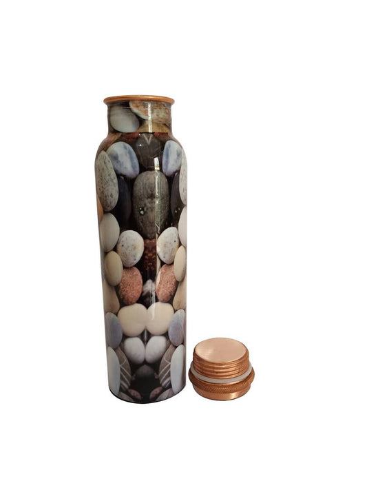 Health Mechanic Stone Printed Copper Bottle 1000Ml