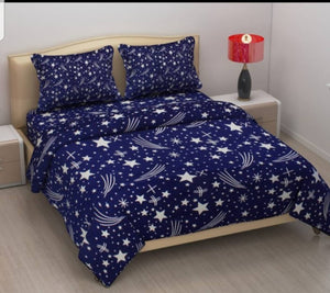 polycotton printed double bedsheets