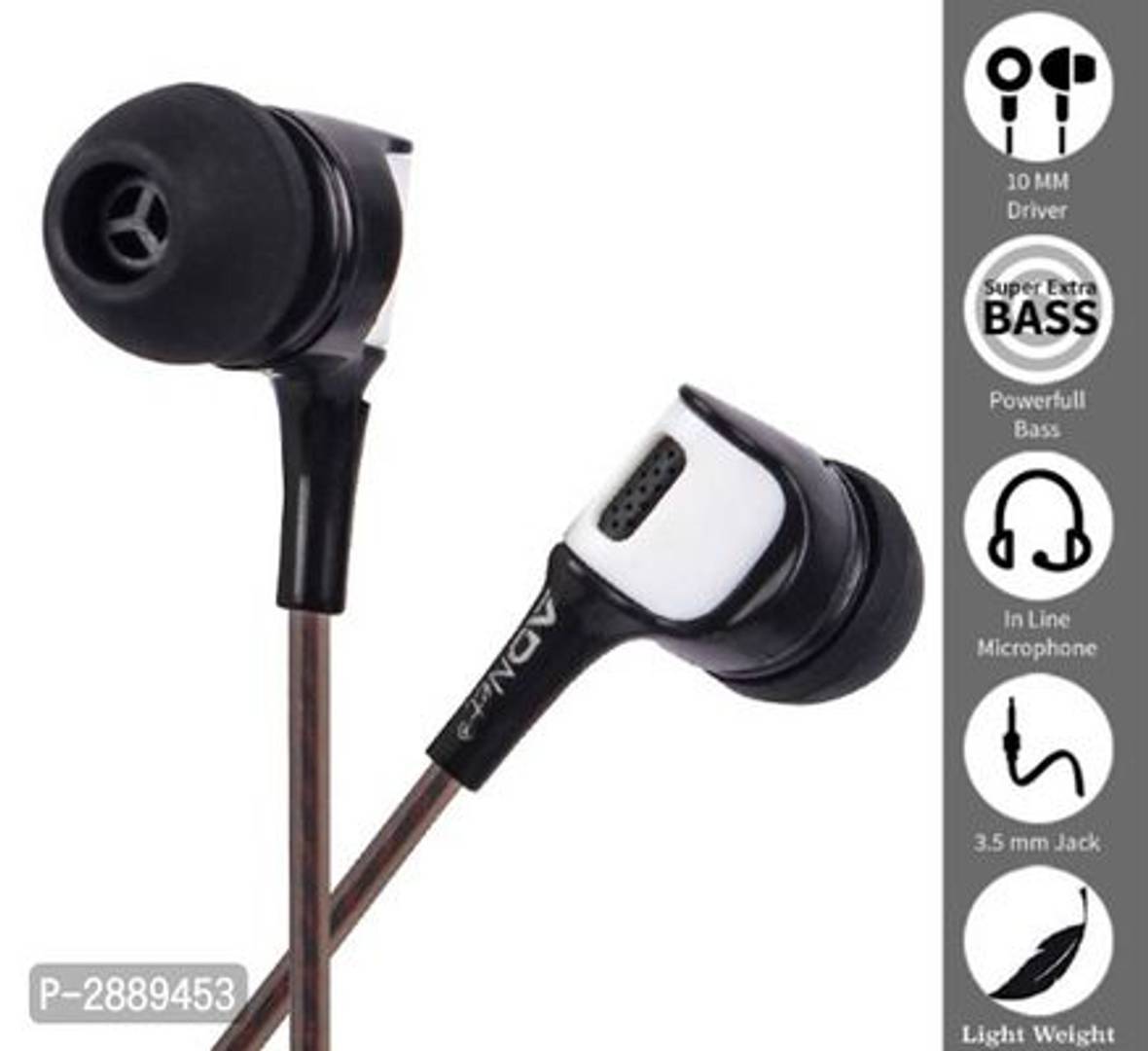 In-Ear Earphone Wired Headphone Headset With Mic
