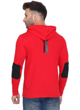 Load image into Gallery viewer, Men&#39;s Red Cotton Printed Hooded Tees