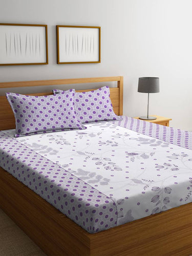 Royal Multicoloured Polycotton  1 Double BedSheet & 2 Pillow Cover