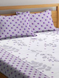 Royal Multicoloured Polycotton  1 Double BedSheet & 2 Pillow Cover