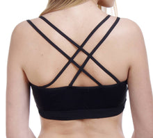 Load image into Gallery viewer, Fancy Sports Bra With Cross Back, For Gym/Yoga/Dance