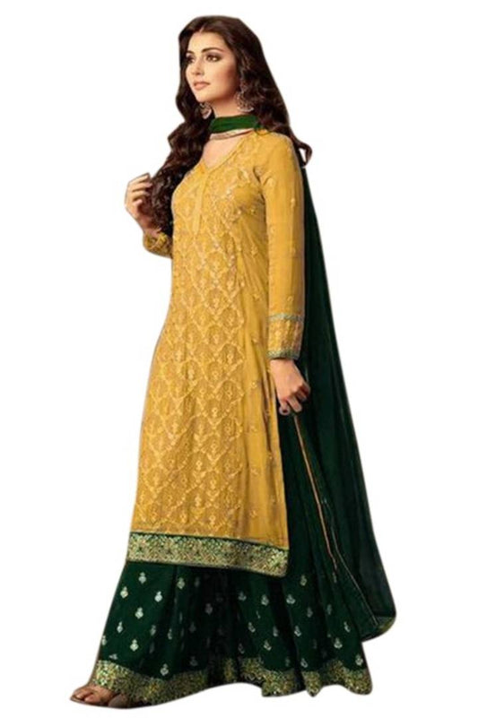 Alluring Georgette Kurta With Bottom And Dupatta Set