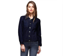 Load image into Gallery viewer, Women&#39;s Solid Blue Denim Jacket