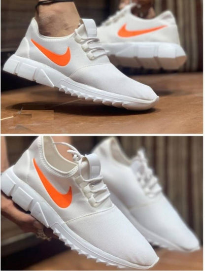Ultra Lite White Trendy Breathable Comfy Sports Sneaker For Men