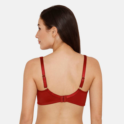 Zivame Red Full Coverage Solid Seamless Non Padded Bras