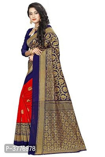 Women Beautiful Multicolored Mysore Silk Saree with Blouse piece
