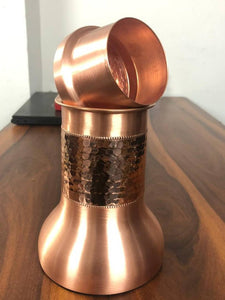 Multi Purpose of Copper Bottle - Jug with Inbuilt Glass- 1200 ml