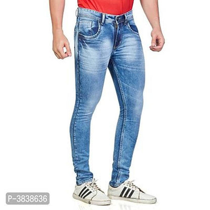 Men Blue Slim Fit Mid-Rise Clean Look Stretchable Jeans