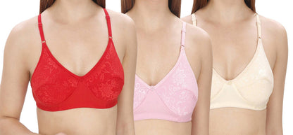 Premium Quality Designer Padded Bras Pack Of 3