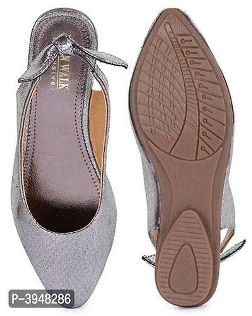 Stylish Silver Synthetic Sandals For Women