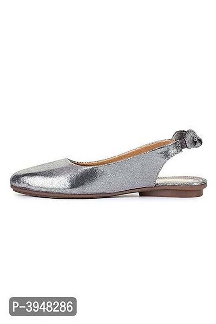 Stylish Silver Synthetic Sandals For Women