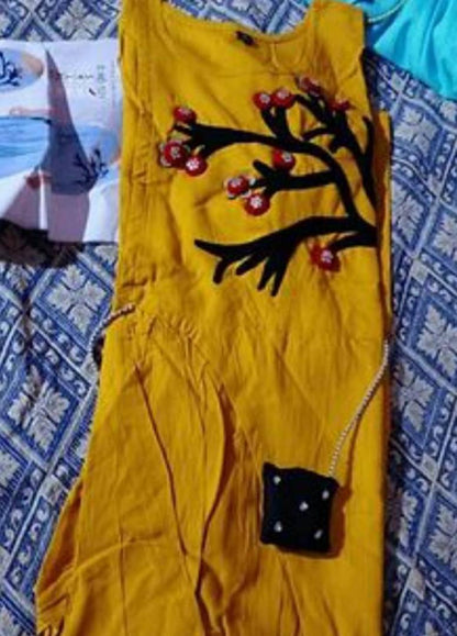 Exclusive Designer Rayon Slub Embroidered Kurtas