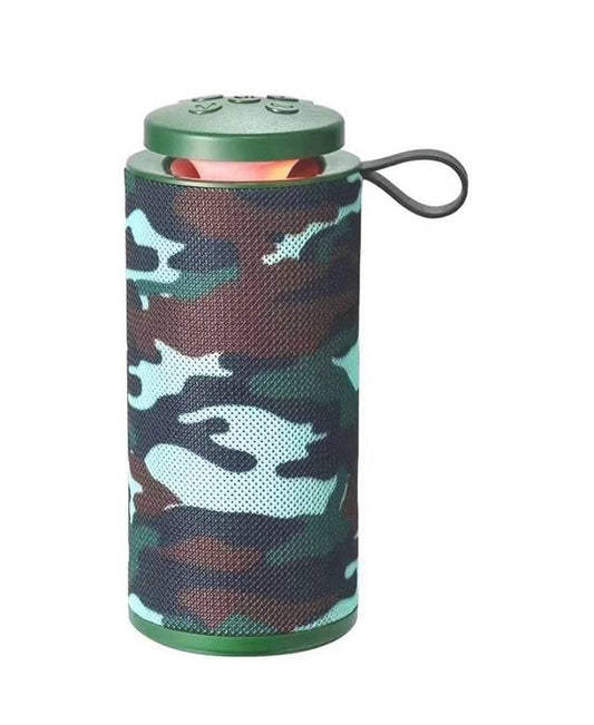 Dual Bass High Volume Wireless Bluetooth Speaker S112 with FM Radio, Memory Card Slot, AUX Port (Military)