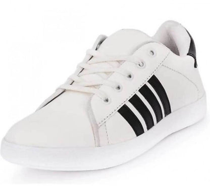 Men's White Premium Light weighted Mesh Lace Up Sport Running & gym Shoes