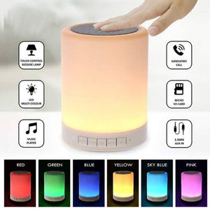 Wireless Portable Bluetooth Speaker with Smart Touch LED Mood Lamp