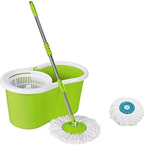 360 Degree Spin Bucket Mop with 1 Refills for All Type of Floors