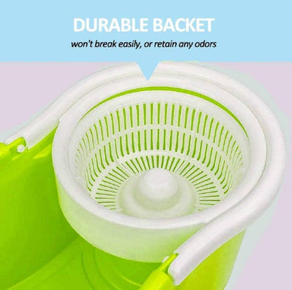 360 Degree Spin Bucket Mop with 1 Refills for All Type of Floors