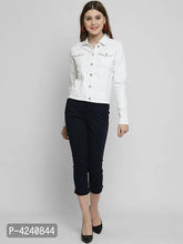 Load image into Gallery viewer, Trendy White Denim Jacket For Women