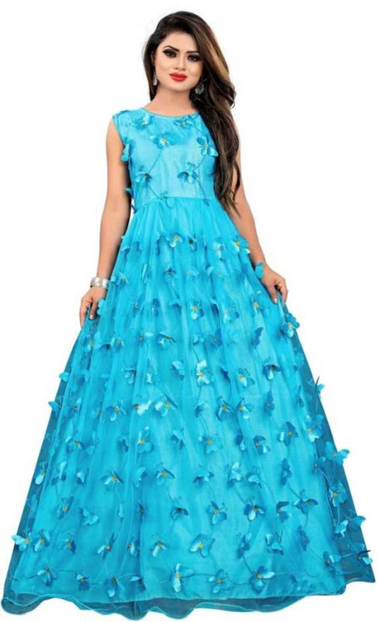 Attractive Butterfly Design Gown