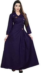 Stylish Cotton Solid Gown