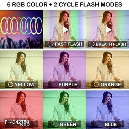 LED Soft Ring Light, RGB Flash Ring Light For Camera Smartphone Youtube Video Shooting