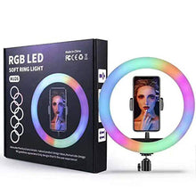Load image into Gallery viewer, LED Soft Ring Light, RGB Flash Ring Light For Camera Smartphone Youtube Video Shooting