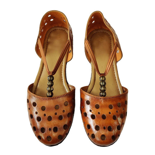 Comfortable Brown Leather Bellies For Women
