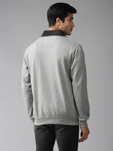 Load image into Gallery viewer, Stylish Polycotton Fleece Solid Grey Long Sleeves Sweatshirt For Men