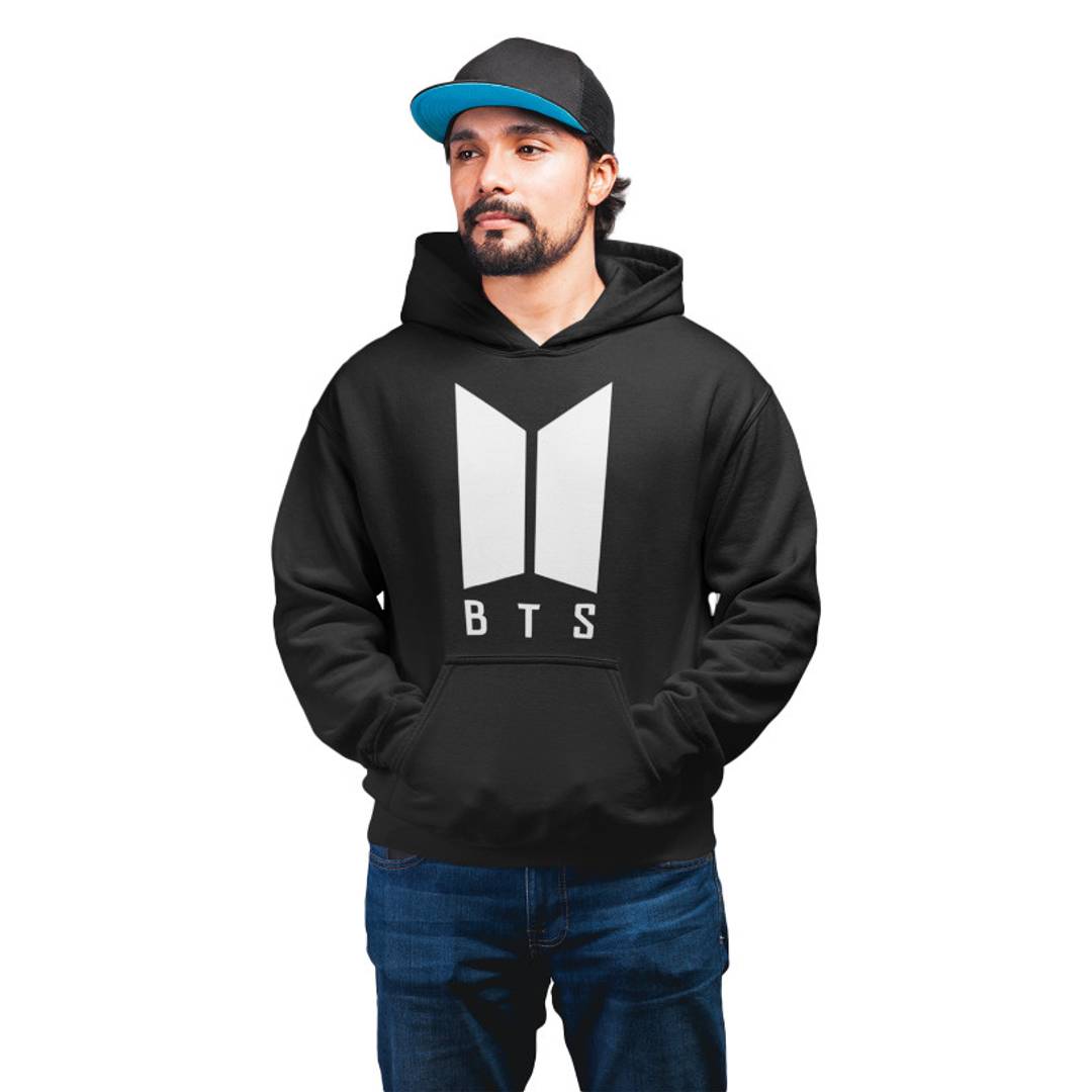 Stylish Black BTS Hoodie for Men