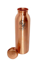 Load image into Gallery viewer, UNIQUE Export Quality, Joint Free, Leak Proof, Pure &amp; Electrified Handmade 650 ml Plain Copper Bottle :: Yoga Water Bottle for Ayurvedic Benefits