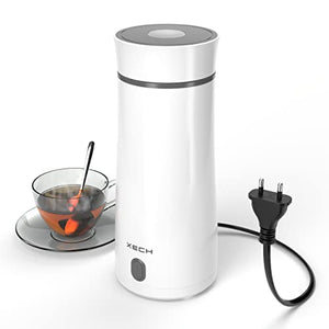 XECH Electric Kettle For Travel Hot Water Mini Kettle In-Built Cable Portable Bottle Design 300W Heating Element to Boil Water to Prepare Tea Coffee without Milk Small Kettles (Hydroboil, 350ml)