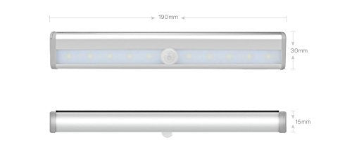 Raja Plastics Wireless Battery Operated LED Motion PIR Sensor Light for Closets/Cabinets