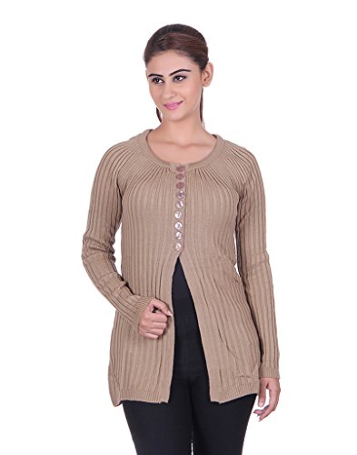 eWools Women's Ladies Girls Brown winter wear Woolen Cardigan