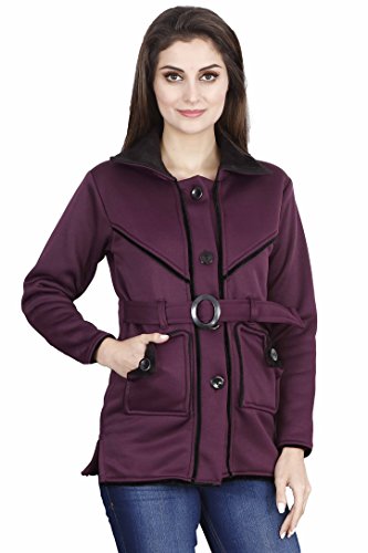 fanideaz Women's Jacket (FWWJ0001P_Purple_Medium)