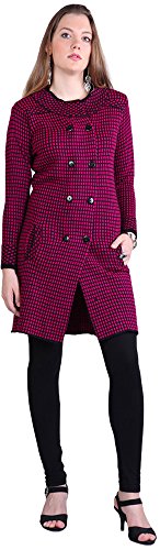Montrex Women's Plain Coats (Montrex-8818Pink, Pink, M)
