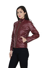 Load image into Gallery viewer, Girls Shopping Leather Full Sleeve Casual Brown Jacket for Women | Girls - (Size - Medium)