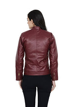 Load image into Gallery viewer, Girls Shopping Leather Full Sleeve Casual Brown Jacket for Women | Girls - (Size - Medium)