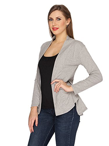 Ten on Ten Women's Shrug (Pack of 2) (NJ-GRYPNK_Grey/ Pink_one Size)
