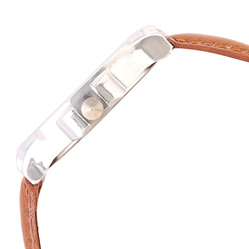 Watch Me White Dial Brown Leather Strap Day Date Men's Watch
