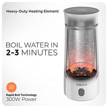 Load image into Gallery viewer, XECH Electric Kettle For Travel Hot Water Mini Kettle In-Built Cable Portable Bottle Design 300W Heating Element to Boil Water to Prepare Tea Coffee without Milk Small Kettles (Hydroboil, 350ml)