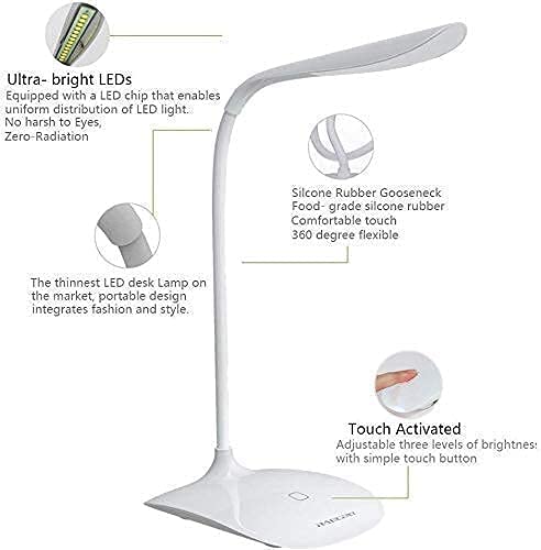 Rechargeable LED Touch On Off Switch Desk Light Lamp