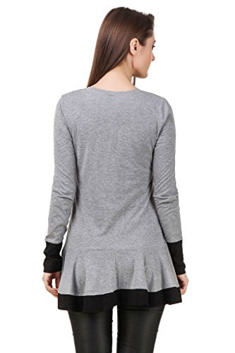 Texco Women's Blended Round Neck Shrug(TC00D00147-L, Grey)