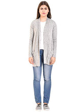 Load image into Gallery viewer, MansiCollections Grey Thigh Length Full Sleeve Cardigan for Women