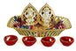 Golden Basket Combo Pack Gold Plated Lakshmi Ganesha Idol for Diwali (Diwali Gift for Friend, Family,Corporate Employees )